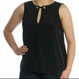 NWT RACHEL Rachel Roy Black Sleeveless Top Size 2X